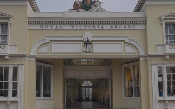 Present day view of Royal Victoria Arcade interior rotunda